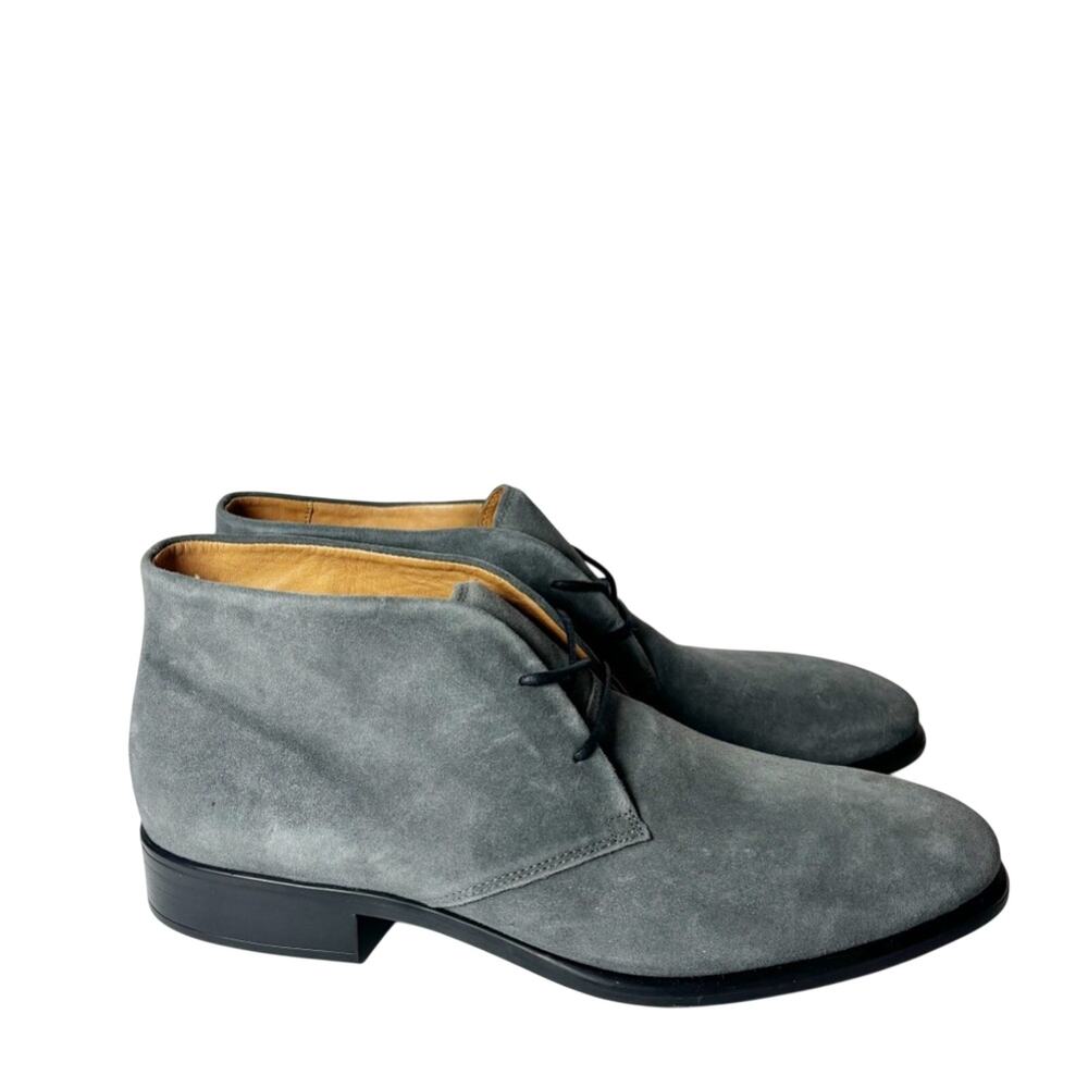 Ecco’s Men Citytray Suede Chukka Dress Grey Black Boots Size 12-12.5
